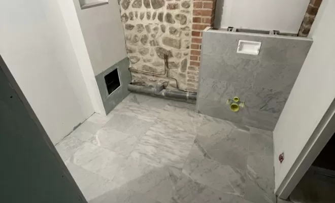Pose de marbre dans salle de bain à Saint-Just-Saint-Rambert